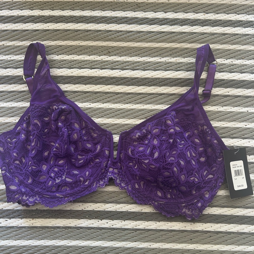 Frederick's of Hollywood Purple Lace Bra